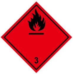  Információs címke, papír Gyúlékony gázok 3.1 10cmx10cm 300db/tekercs - suplix