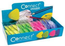 Connect Radír Connect háromszögletű 24 db/kínáló doboz színes (sárga, zöld, rózsa, kék) - suplix