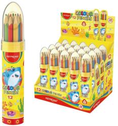 Keyroad Színes ceruza készlet háromszögletű, rakéta palackban Keyroad 12 klf. szín - suplix