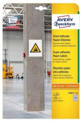 Avery Etikett címke, 25, 4 x10mm, szuper tapadású 189 címke/ív, 20 ív/doboz, Avery fehér - suplix