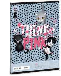 Ars Una Füzet iskolai A5, 32lap, sima 20-32 Ars Una THINK-PINK (5285) 23 10db/csomag