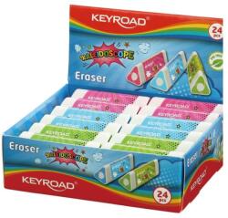 Keyroad Radír, PVC mentes 24 db/display Keyroad Kaleidoscope vegyes színek - suplix