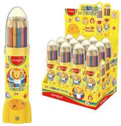 Keyroad Színes ceruza készlet háromszögletű, rakéta palackban Keyroad 24 klf. szín