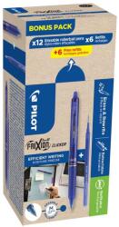 Pilot Rollertoll 0, 5mm, törölhető Pilot Frixion Clicker GreenPack, 12 toll + 12betét, írásszín kék - suplix