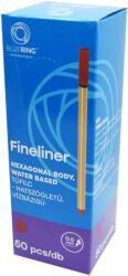 BLUERING Rostirón, tűfilc vízbázisú, 0, 5mm, hatszögletű test, Bluering® piros - suplix