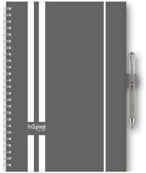 Dayliner Határidőnapló InSpiral A5 heti, fehér lapokkal GT szürke-fehér Dayliner 2027