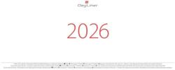 Dayliner Asztali naptár Oktáv 320 x 150 mm, fehér lapokkal Oktáv álló Dayliner 2026 - suplix