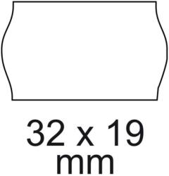  Árazószalag 32x19mm, stancolt 10 tekercs/csomag, fehér - suplix