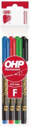 ICO Alkoholos marker készlet, 0, 5mm, CD/DVD F Ico, 4 klf. szín