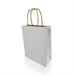 H-green Sodrottfüles papírtáska 185x240mm 80mm talp S méret 250 db/doboz, fehér - suplix