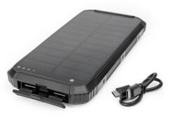 Platinet Powerbank napelemes 15W 2X USB-A + USB-C Platinet fekete