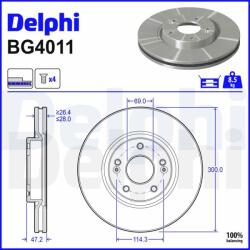 DELPHI féktárcsa DELPHI BG4011 (BG4011)