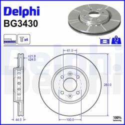 DELPHI féktárcsa DELPHI BG3430 (BG3430)