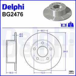 DELPHI féktárcsa DELPHI BG2746 (BG2746)