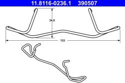 ATE Rugó, féknyereg ATE 11.8116-0236.1 (11811602361)