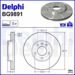 DELPHI féktárcsa DELPHI BG9891 (BG9891)
