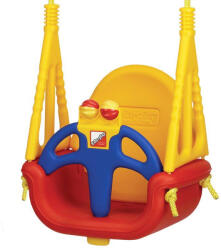 RicoKids 3in1 átalakítható ergonomikus gyerek hinta csörgővel piros-sárga 0, 5 - 7 éves korig (421) (421)