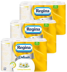 Regina Delicate Calming Chamomile toalettpapír 3 rétegű (3x24 tekercs)