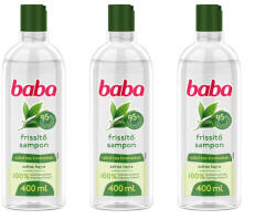 Baba sampon zöld tea kivonattal zsíros hajra 3x400 ml - pelenka