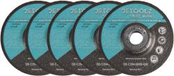 DETOOLZ Set 5 discuri abrazive polizat otel, 125x6x22.2mm, DeToolz, DZ-C294-S005-G01 (DZ-C294-S005-G01) Disc de taiere