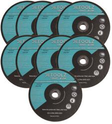 DETOOLZ Set 10 discuri abrazive, polizat otel/otel inox, 180x1.6x22.2mm, Detoolz, DZ-C296-S010-G01 (DZ-C296-S010-G01) Disc de taiere