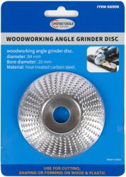 Micul Fermier Disc arcuit conic argintiu de rindeluit lemn, plastic, cauciuc, 84mm, pentru polizoare cu diametru orificiu 16mm, 66006, GF-2304 (GF-2304) Disc de taiere