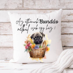 csucsajandek Kutyás párna - Bármilyen névvel ( Mopsz ) (CSW335735)