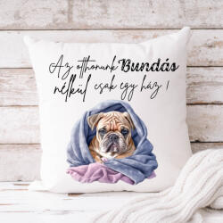 csucsajandek Angol Bulldog párnahuzat - bármilyen névvel (CSW779124)