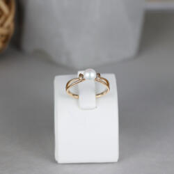 Ninagold Antiallergén fehér gyöngyös gyűrű (CSW591678)