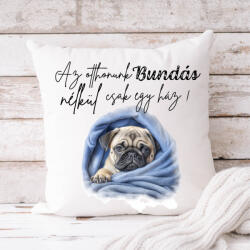 csucsajandek Mopsz párnahuzat - Bármilyen névvel kérhető (CSW750732)