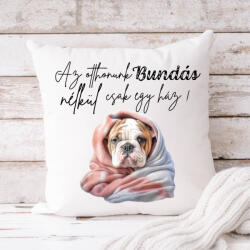 csucsajandek Kutyás párna - Bármilyen névvel ( Angol bulldog ) (CSW160363)