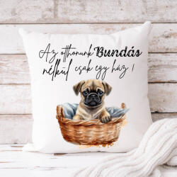 csucsajandek Mopsz párnahuzat - Saját névvel (CSW881295)