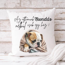 csucsajandek Angol Bulldog párnahuzat - Saját névvel (CSW343837)