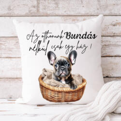 csucsajandek Francia bulldog párnahuzat - bármilyen névvel (CSW690288)