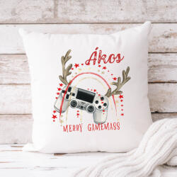 csucsajandek Karácsonyi gamer párnahuzat - Bármilyen névvel kérhető (CSW472816)
