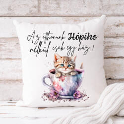 csucsajandek Cicás párnahuzat - bármilyen névvel (csészés) (CSW474327)