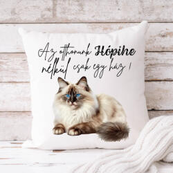 csucsajandek Cicás párnahuzat - bármilyen névvel (Ragdoll) (CSW674026)