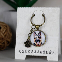 csucsajandek Kutyás kulcstartó - Németjuhász (CSW238751)