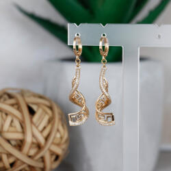 Ninagold Csavart fülbevaló - kövekkel (CSW17720)