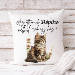 csucsajandek Cicás párnahuzat - bármilyen névvel (Maine Coon) (CSW124358)