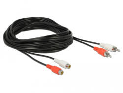 Delock 85807 audio kábel 5 M 2 x RCA Fekete, Vörös, Fehér (85807)