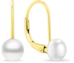 Brilio Silver Cercei delicați placați cu aur cu perle autentice EA409Y/410/411 0, 8 cm