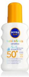 Nivea Sun Babies & Kids Sensitive Protect Spray SPF50+ vízálló fényvédő készítmény testre minden bőrtípus 200 ml