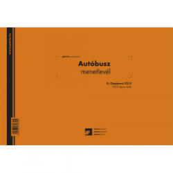 Pátria Autóbusz menetlevél 50x2 lapos tömb A/4 fekvő