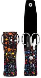 DuKaS Háromrészes úti manikűrkészlet fekete tarka PL 872