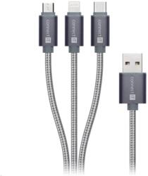 CONNECT IT USB 2.0 Type C Lightning + Micro USB + USB Type C Átalakító Ezüst 1.2m CI-1229 (CI-1229)