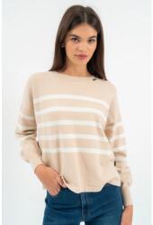 BUDMIL Lezser kötött pulóver Női M bézs-fehér 20050826-001252-0399