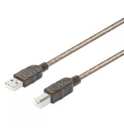 Manhattan USB Átalakító Átlátszó 15m 152389 (152389)