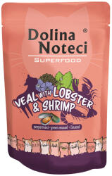 Dolina Noteci 10x85g Dolina Noteci Superfood nedves macskatáp - Borjú, homár & garnélarák