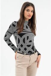 BUDMIL Vékony hosszú ujjú felső Női M fekete-fehér 20250045-005252-0399